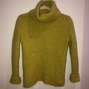 Banana Republic Yellow/Green Turtle Neck Sweater